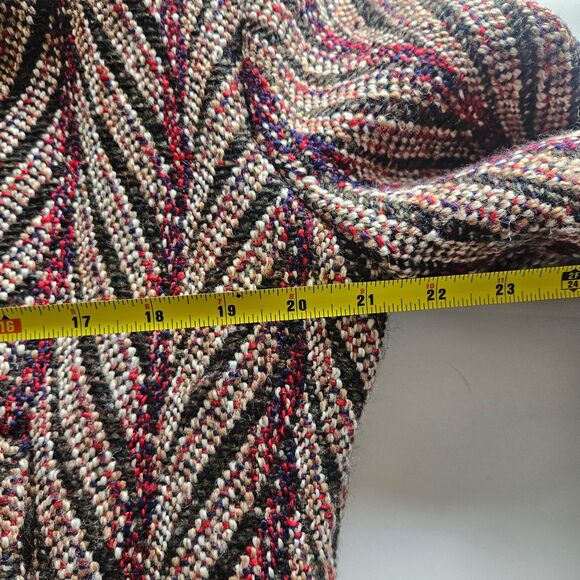 Anthro Driftwood XL Tweed Blazer Jacket Open Front Multi Color Office Wool Blend - Picture 6 of 7